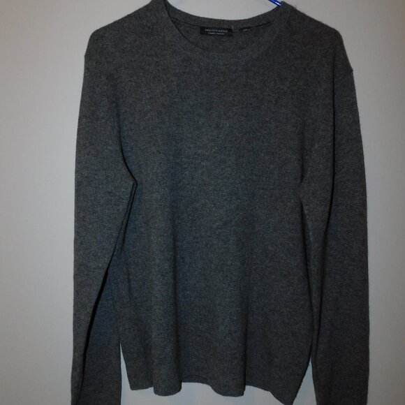 100% cashmere sweater - Saks Fifth Avenue crewneck stone gray